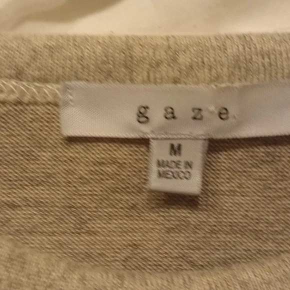 Gaze woman's blouson leopard print long sleeve top, size medium, leopard print - Picture 5 of 7